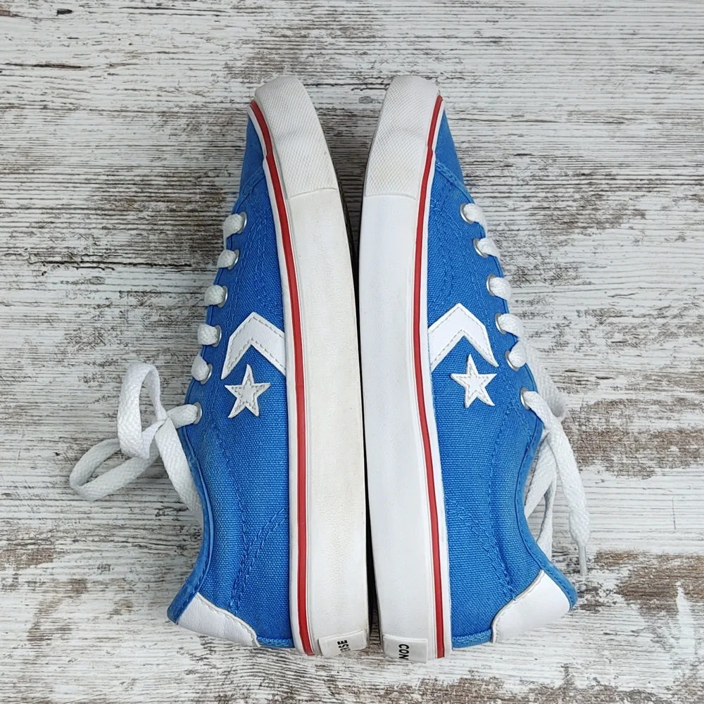 🟦Sz 2 Converse Star Replay Blue Tropic Canvas Sneakers - Picture 11 of 15